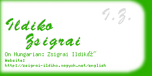 ildiko zsigrai business card